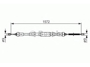 BOSCH 1 987 482 384 trosas, stovėjimo stabdys 
 Stabdžių sistema -> Valdymo svirtys/trosai
82 00 577 938