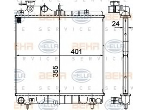 HELLA 8MK 376 757-001 radiatorius, variklio aušinimas 
 Aušinimo sistema -> Radiatorius/alyvos aušintuvas -> Radiatorius/dalys
