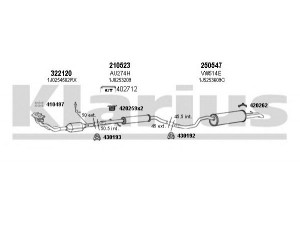 KLARIUS 780114E išmetimo sistema 
 Išmetimo sistema -> Išmetimo sistema, visa