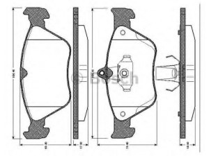 BOSCH 0 986 TB2 256 stabdžių trinkelių rinkinys, diskinis stabdys 
 Techninės priežiūros dalys -> Papildomas remontas
1605003, 1605855, 44 67 049, 44 83 723