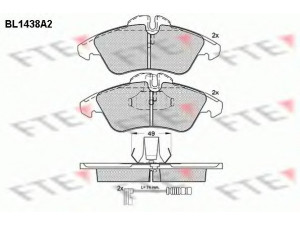 FTE BL1438A2 stabdžių trinkelių rinkinys, diskinis stabdys 
 Techninės priežiūros dalys -> Papildomas remontas
0044205520, 004 420 55 20