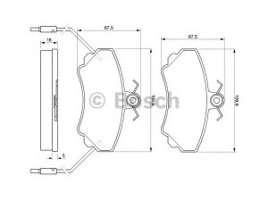 BOSCH 0 986 460 982 stabdžių trinkelių rinkinys, diskinis stabdys 
 Techninės priežiūros dalys -> Papildomas remontas
60 25 170 170, 60 25 171 456