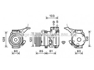 AVA QUALITY COOLING TOK606 kompresorius, oro kondicionierius 
 Oro kondicionavimas -> Kompresorius/dalys
8831044160, 8831044200