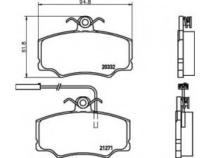 HELLA 8DB 355 017-871 stabdžių trinkelių rinkinys, diskinis stabdys 
 Techninės priežiūros dalys -> Papildomas remontas
0060765018, 0060778676, 5893948