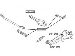 ASVA 2101-010 valdymo svirties/išilginių svirčių įvorė 
 Ašies montavimas/vairavimo mechanizmas/ratai -> Valdymo svirtis/pasukamosios svirties sujungimas -> Montavimas/sutvirtinimas
1X435K652AB37, 1S715K562CA3B, 1 214 290
