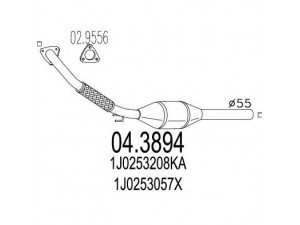MTS 04.3894 katalizatoriaus keitiklis 
 Išmetimo sistema -> Katalizatoriaus keitiklis
1J0253057X, 1J0253208KA
