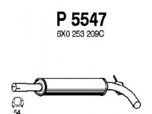 FENNO P5547 vidurinis duslintuvas 
 Išmetimo sistema -> Duslintuvas
6X0253209C, 6X0253209G, 6X0253209C