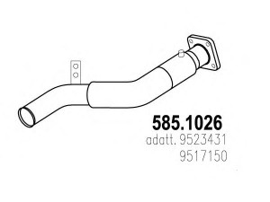 ASSO 585.1026 išleidimo kolektorius 
 Išmetimo sistema -> Išmetimo vamzdžiai
9517150, 9523431