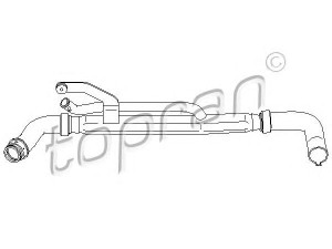 TOPRAN 721 819 aušinimo skysčio vamzdis 
 Aušinimo sistema -> Žarnelės/vamzdeliai/sujungimai -> Radiatoriaus žarnos
1343 P5