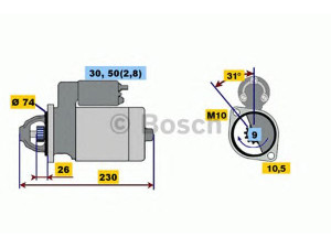 BOSCH 0 001 108 206 starteris