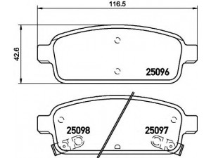HELLA 8DB 355 015-211 stabdžių trinkelių rinkinys, diskinis stabdys 
 Techninės priežiūros dalys -> Papildomas remontas
0542039, 13300867, 13473427, 1605296