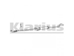 KLARIUS GM474E vidurinis duslintuvas 
 Išmetimo sistema -> Duslintuvas
5852444, 5852481, 13107573, 13204578