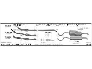 IMASAF 573000122 išmetimo sistema 
 Išmetimo sistema -> Išmetimo sistema, visa