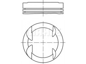 MAHLE ORIGINAL 607 79 01 stūmoklis 
 Variklis -> Cilindrai/stūmokliai