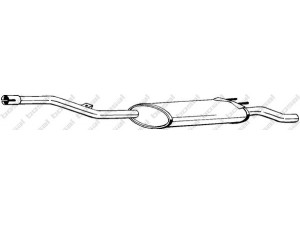 BOSAL 278-521 galinis duslintuvas 
 Išmetimo sistema -> Duslintuvas
9561.0365
