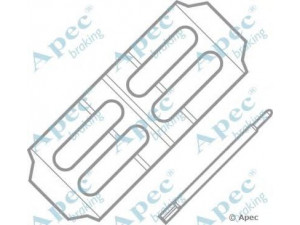 APEC braking KIT551 priedų komplektas, stabdžių trinkelė 
 Stabdžių sistema -> Būgninis stabdys -> Dalys/priedai