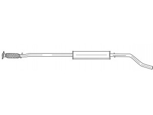 AKS DASIS SG12474 vidurinis duslintuvas 
 Išmetimo sistema -> Duslintuvas
46757979