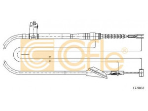 COFLE 17.5033 trosas, stovėjimo stabdys 
 Stabdžių sistema -> Valdymo svirtys/trosai
5440160G10, 5440160G10000