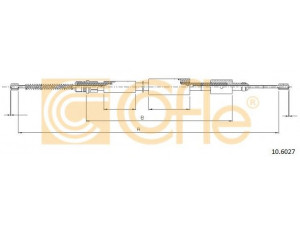 COFLE 10.6027 trosas, stovėjimo stabdys 
 Stabdžių sistema -> Valdymo svirtys/trosai
4745F7, 96145739, 9614573980