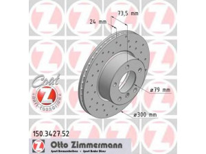 ZIMMERMANN 150.3427.52 stabdžių diskas 
 Dviratė transporto priemonės -> Stabdžių sistema -> Stabdžių diskai / priedai
3411 6 764 643, 3411 6 772 669