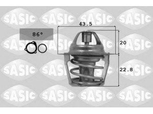 SASIC 9000106 termostatas, aušinimo skystis 
 Aušinimo sistema -> Termostatas/tarpiklis -> Thermostat
133765, 5454410, 95495311, 5495311
