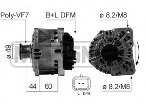 MESSMER 210509 kintamosios srovės generatorius 
 Elektros įranga -> Kint. sr. generatorius/dalys -> Kintamosios srovės generatorius
23100-00Q0J, 93 161 735, 82 00 404 459