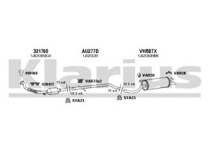 KLARIUS 790380U išmetimo sistema 
 Išmetimo sistema -> Išmetimo sistema, visa