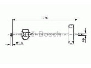 BOSCH 1 987 477 631 trosas, stovėjimo stabdys 
 Stabdžių sistema -> Valdymo svirtys/trosai
7030690, 7264793, 93BB 2A603 AF