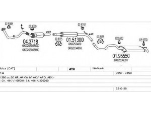 MTS C310136007046 išmetimo sistema 
 Išmetimo sistema -> Išmetimo sistema, visa