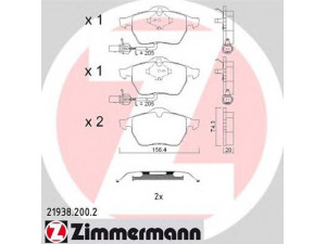 ZIMMERMANN 21938.200.2 stabdžių trinkelių rinkinys, diskinis stabdys 
 Techninės priežiūros dalys -> Papildomas remontas
4B0 615 116 A, 4B0 698 151, 4B0 698 151 B