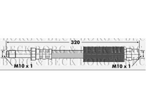BORG & BECK BBH6740 stabdžių žarnelė 
 Stabdžių sistema -> Stabdžių žarnelės
34301165190