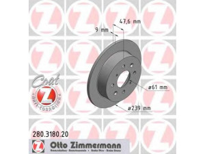 ZIMMERMANN 280.3180.20 stabdžių diskas 
 Dviratė transporto priemonės -> Stabdžių sistema -> Stabdžių diskai / priedai
42510-SEL-T50, 42510-SR3-000, 42510-SR3-A10