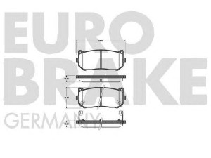 EUROBRAKE 5502223503 stabdžių trinkelių rinkinys, diskinis stabdys 
 Techninės priežiūros dalys -> Papildomas remontas
0K2FC2628Z, 0K9A02628Z