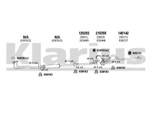 KLARIUS 750020E išmetimo sistema 
 Išmetimo sistema -> Išmetimo sistema, visa