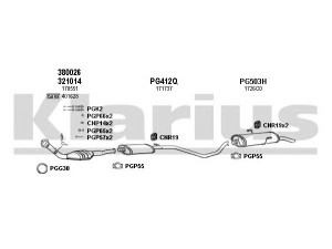 KLARIUS 630323U išmetimo sistema 
 Išmetimo sistema -> Išmetimo sistema, visa