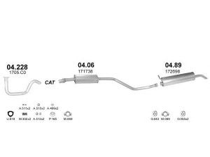POLMO POLMO01845 išmetimo sistema 
 Išmetimo sistema -> Išmetimo sistema, visa