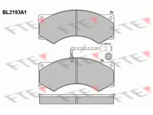 FTE BL2193A1 stabdžių trinkelių rinkinys, diskinis stabdys 
 Techninės priežiūros dalys -> Papildomas remontas
BBU8178, 190 6070, BBU 8178