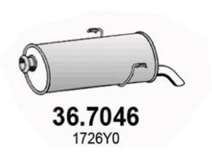 ASSO 36.7046 galinis duslintuvas 
 Išmetimo sistema -> Duslintuvas
1726GZ, 1726SF, 1726TP, 1726TQ