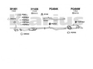 KLARIUS 630598U išmetimo sistema 
 Išmetimo sistema -> Išmetimo sistema, visa