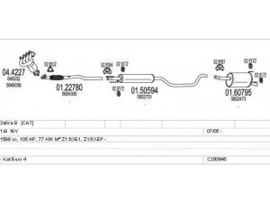 MTS C250646005861 išmetimo sistema 
 Išmetimo sistema -> Išmetimo sistema, visa