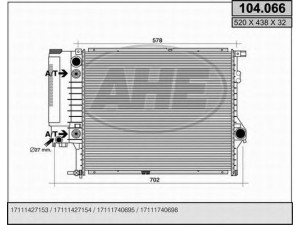 AHE 104.066 radiatorius, variklio aušinimas 
 Aušinimo sistema -> Radiatorius/alyvos aušintuvas -> Radiatorius/dalys
17111427153