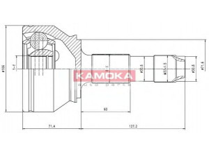 KAMOKA 6501 jungčių komplektas, kardaninis velenas 
 Ratų pavara -> Sujungimai/komplektas
1349785080, 1349788080, 46308371