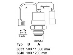 WAHLER 6033.88 temperatūros jungiklis, radiatoriaus ventiliatorius 
 Aušinimo sistema -> Siuntimo blokas, aušinimo skysčio temperatūra
595 8828, 762 8799