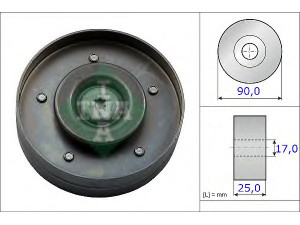INA 532 0694 10 kreipiantysis skriemulys, V formos rumbuotas diržas 
 Diržinė pavara -> V formos rumbuotas diržas/komplektas -> Laisvasis/kreipiamasis skriemulys
06H 903 341 C, 06H 903 341 D