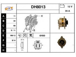 SNRA DH8013 kintamosios srovės generatorius
2702087214, 2702087502, 2702087503
