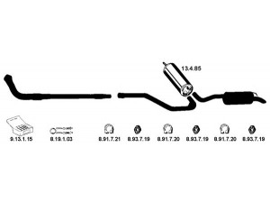 EBERSPÄCHER 222048 išmetimo sistema 
 Išmetimo sistema -> Išmetimo sistema, visa