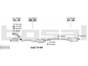 BOSAL 020.970.46 išmetimo sistema 
 Išmetimo sistema -> Išmetimo sistema, visa