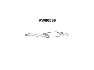 VENEPORTE VW80066 galinis duslintuvas 
 Išmetimo sistema -> Duslintuvas
191253609, 191253609BL, 191253609J