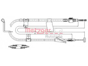 METZGER 17.5036 trosas, stovėjimo stabdys 
 Stabdžių sistema -> Valdymo svirtys/trosai
5440264G00