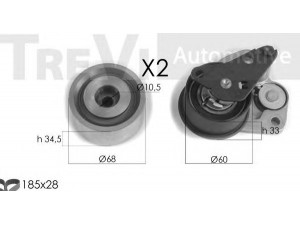 TREVI AUTOMOTIVE KD1332 paskirstymo diržo komplektas 
 Techninės priežiūros dalys -> Papildomas remontas